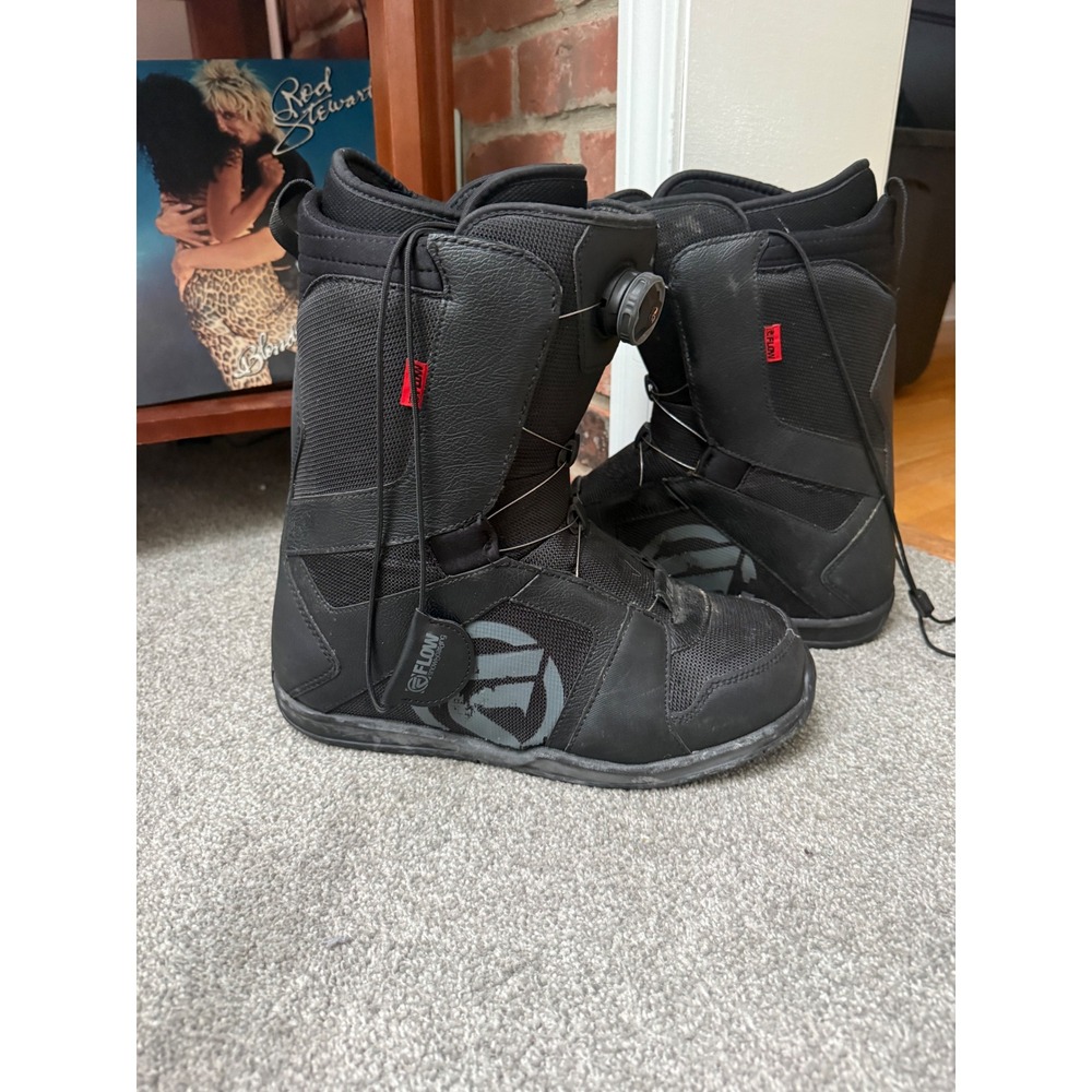 Flow Vega BOA Mens Snowboard Boots Black Size 12 All Mountain Winter Sports